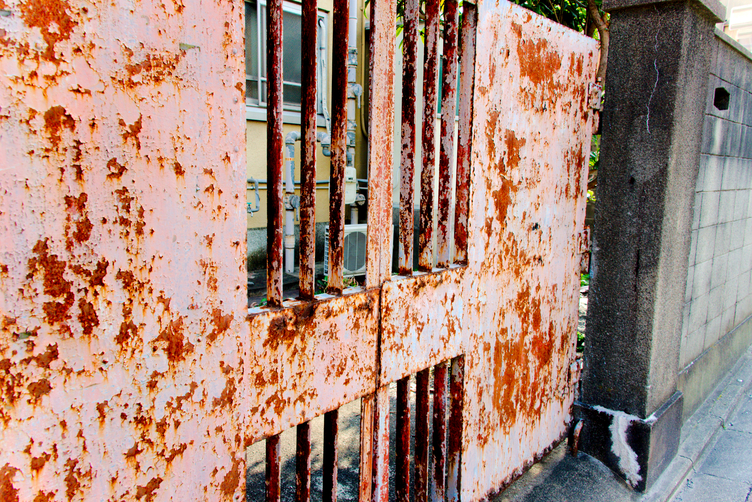 Rusted Security Gate in Kyoto