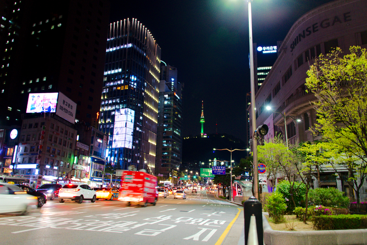 Shinsegae Department Store and N Seoul Tower