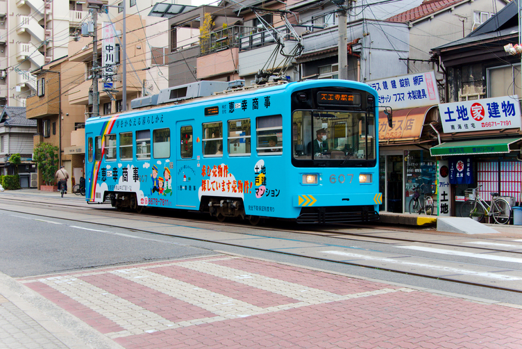 Osaka Streetcar outside Sumiyoshi-Taisha