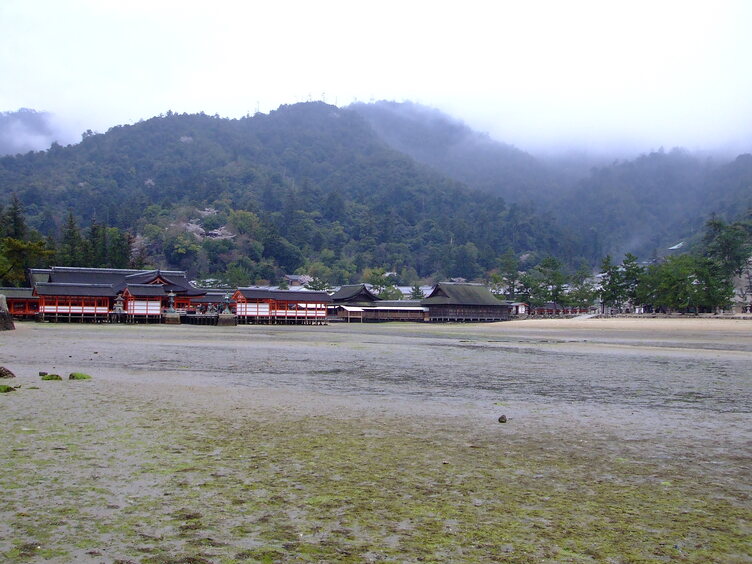 Itsukushima Shrine at Low Tide