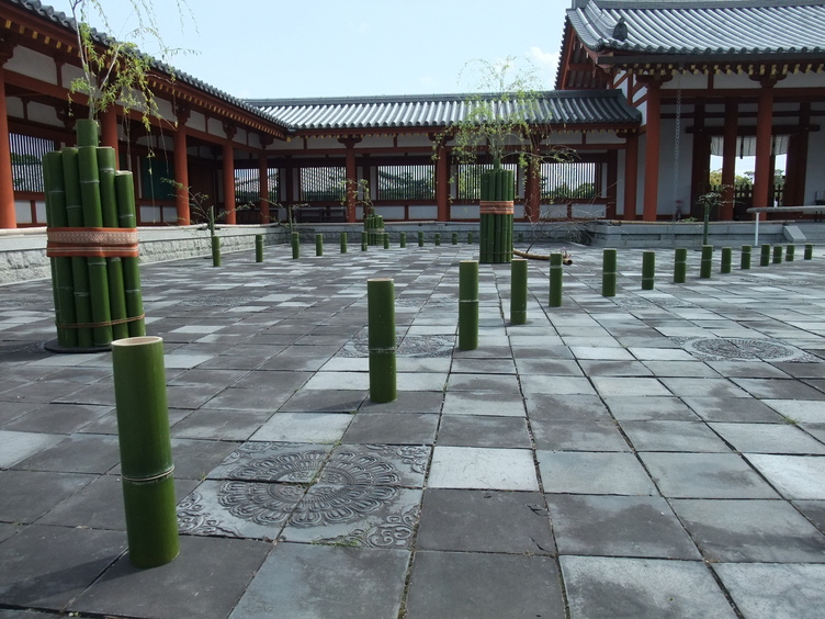 Cut Bamboo Poles at Genjo Sanzo-in Garan