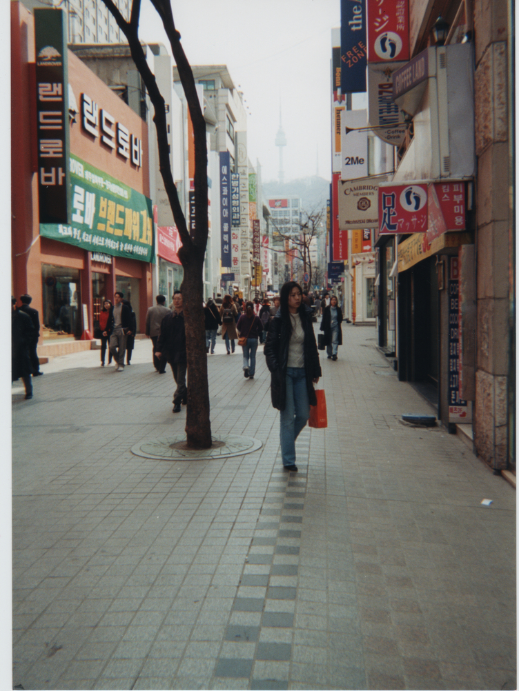 Shopping in Myeong-dong in 2001